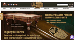 Desktop Screenshot of legacybilliards.com